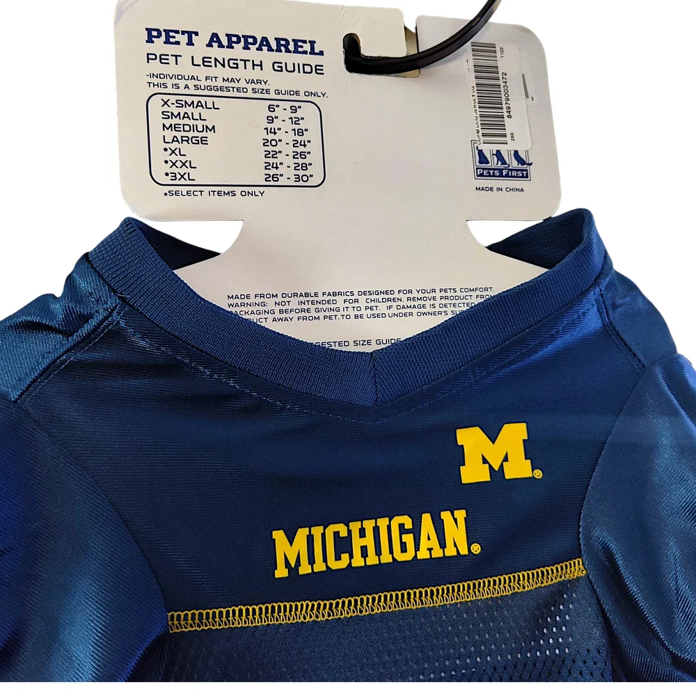 Pets First NCAA Michigan Wolverines Football Pet Mesh Jersey Size Small